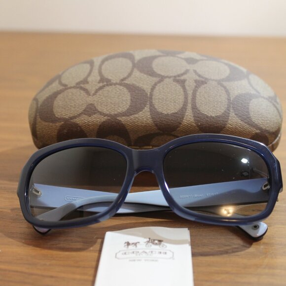 COACH EMMA DESIGNER HC8001 5056/11 BLUE EYEGLASSES FRAMES 57-17-135 - Picture 2 of 11